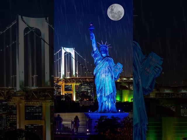 Rainy Night at the Statue of Liberty: A Soothing White Noise Experience