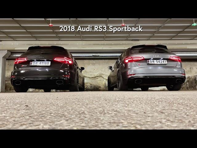 2018 Audi RS3 Milltek Cat-back Exhaust vs OEM Sport Exhaust