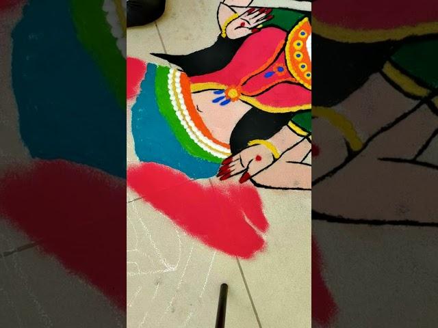 Lakshmi Mata Rangoli for Diwali / Rangoli Time lapse / Indian Sand Art by Jinal Rana