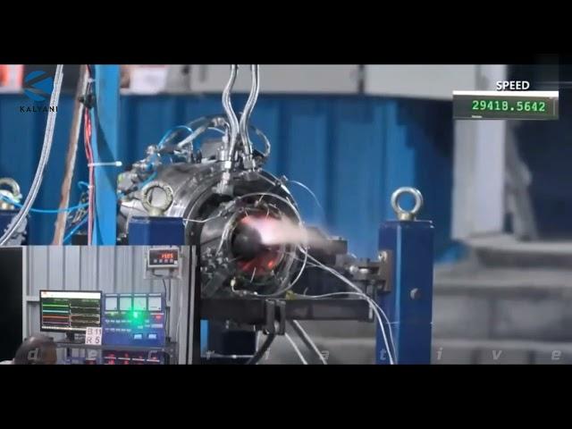 Test Run of 120kgf Thrust gas Turbine Engine for UAVs by Kalyani