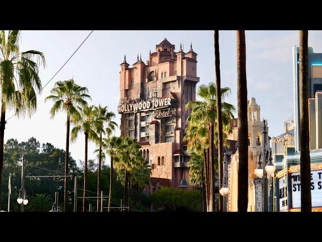 Disney's Hollywood Studios 2024 Summer Evening Walkthrough w/ Rain in 4K | Walt Disney World Florida