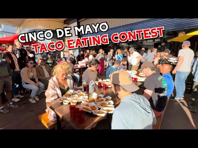 HOW MANY TACOS CAN I EAT IN 5 MINUTES?! CINCO DE MAYO EATING CONTEST at Chica's in Los Angeles, CA!!