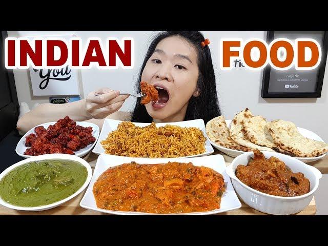 INDIAN FOOD! Chicken Tikka Masala, Mutton Biryani, Chicken Saag, Kori Kundapuri, Cheese Naan Mukbang