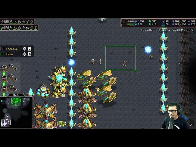 STARCRAFT FASTEST COREANO  LEEBOKGU vs SCAN  ROUND 3