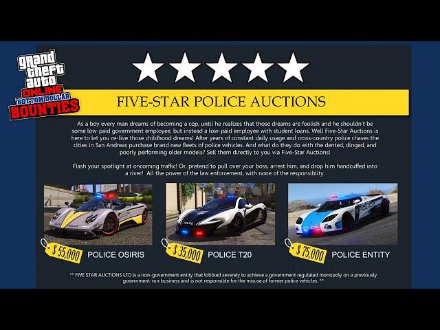 GTA 5 Online Bottom Dollar Bounties DLC Update - ALL NEW Supercars, Police Vehicles & MORE!