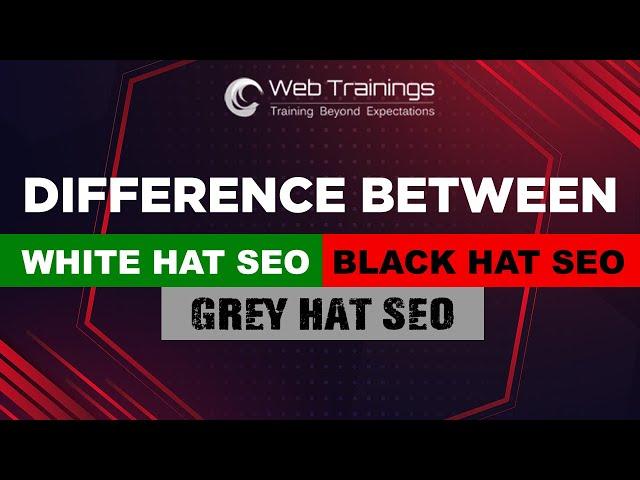 Difference between White Hat SEO, Black Hat SEO & Grey Hat SEO with Examples