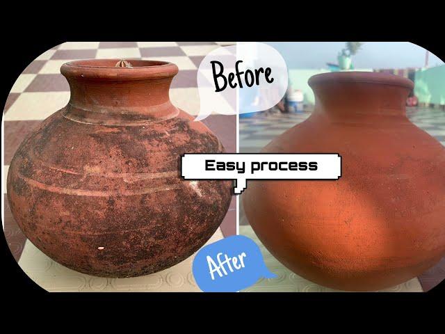 How to clean earthen pot || cleaning process of matka
