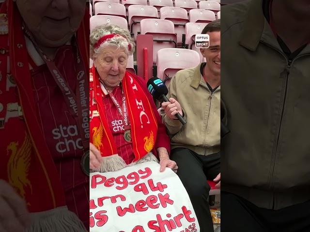 Peggy still remembers her first match at Anfield in 1945 