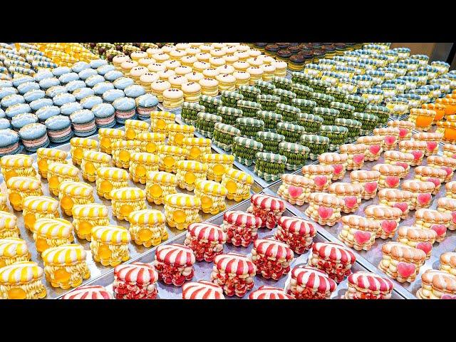 crazy! More than 60 types of colorful macaroons in every color on earth -Korean food / 마카롱 뚱카롱 디저트