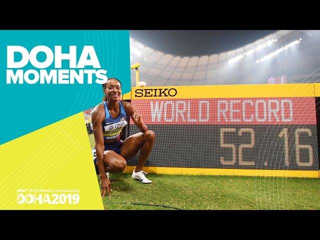 Dalilah Muhammad's 400m Hurdles World Record | World Athletics Championships 2019 | Doha Moments