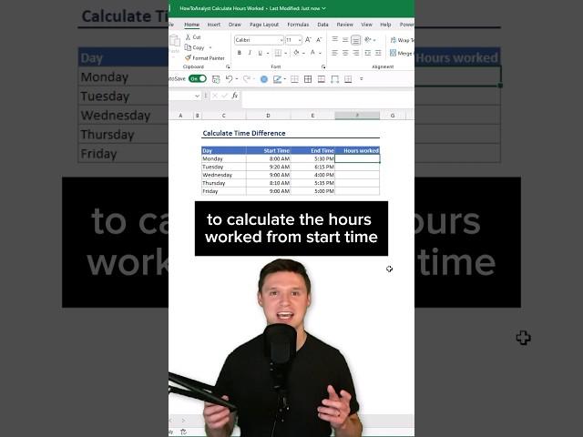 Calculate Time Difference In Excel