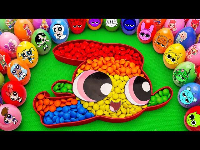 Satisfying ASMR | How to make Anpanman Candy Bathtub by Mixing SLIME in Rainbow Eggs CLAY Coloring