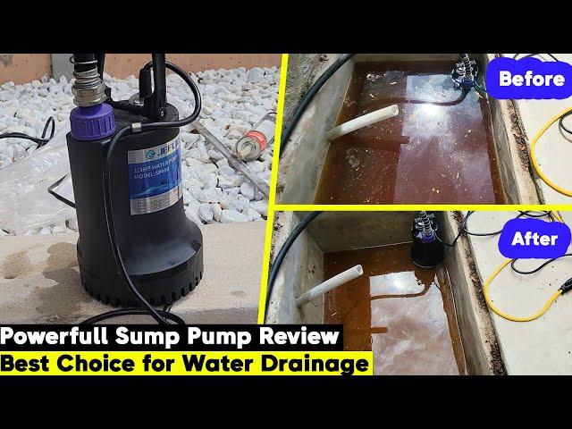 Jeflike Submersible Sump Pump - Water Pump for Pool Drainage or Water Fountain Pump