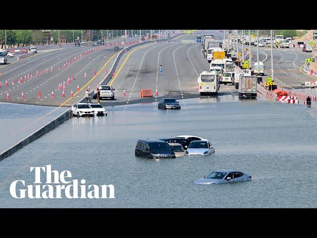 Dubai streets still flooded as authorities scramble to clean up