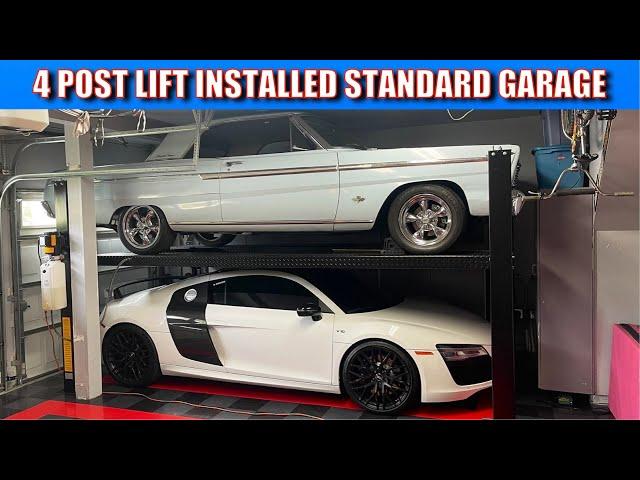 4 Post Car Lift Installed | Garage Makeover on a Budget