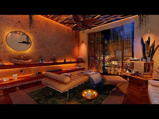 Hotel SPA Ambience ️ Nature Night Sounds for Relaxation & Sleep | SPA ASMR/Music [Immersive 2K]