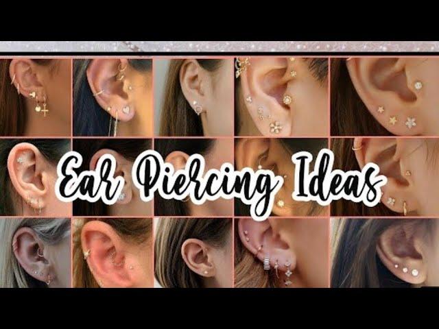 Trendy and most stylish ear piercing ideas for​ girls & women's l Ear piercing | Cartilage Earrings