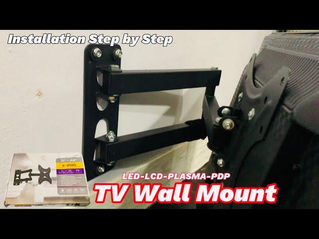 How to Install LED LCD PDP TV Wall Mount Bracket X-200 17”-42” | Swivel & Tilt TV Wall Bracket DIY