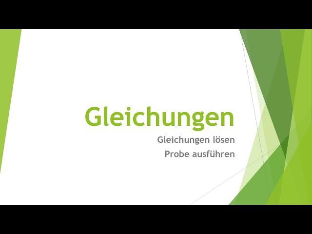 Mathe: Gleichungen einfach und kurz erklärt