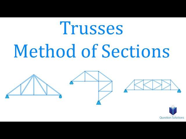 Trusses Method of Sections | Mechanics Statics | (Solved examples)