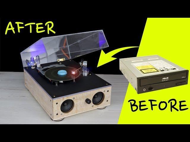 How to turn PC CDROM into Vintage Record Player Style