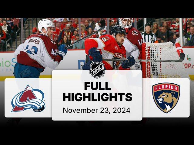 NHL Highlights | Avalanche vs. Panthers - November 23, 2024