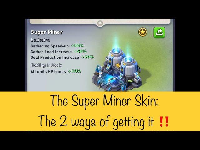 TOPWAR: The Super Miner Skin : TWO ways of getting it ‼️