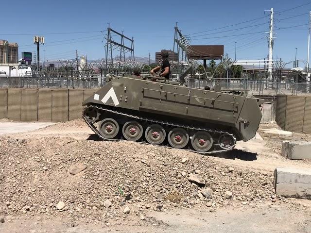 M113A2 driving experience in Las Vegas.