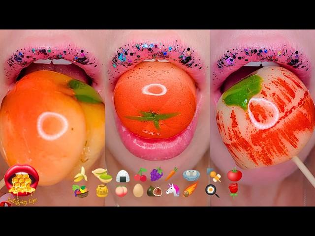 Satisfying ASMR Eating EMOJI FOOD CHALLENGE Mukbang Compilation 먹방