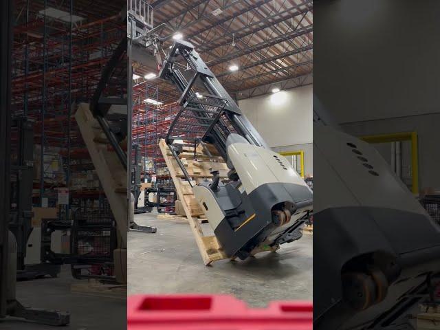 New Reach Truck Stand Up!