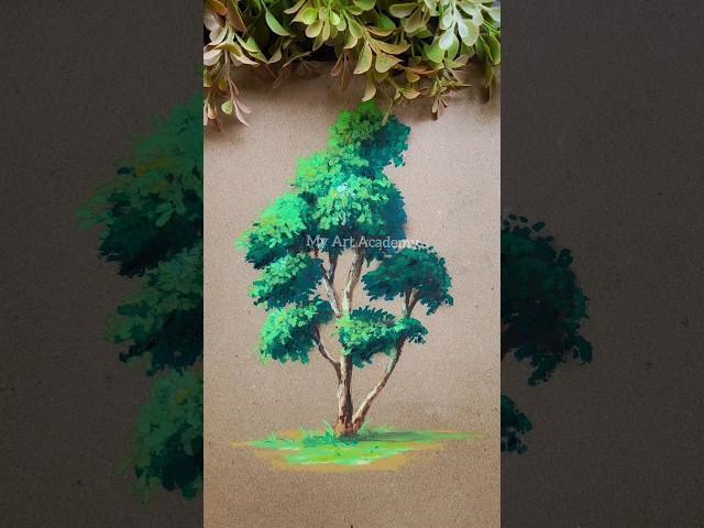 Easy Tricks To Draw Realistic Tree With PASTEL  #art #drawing #trending #shorts #youtubeshorts