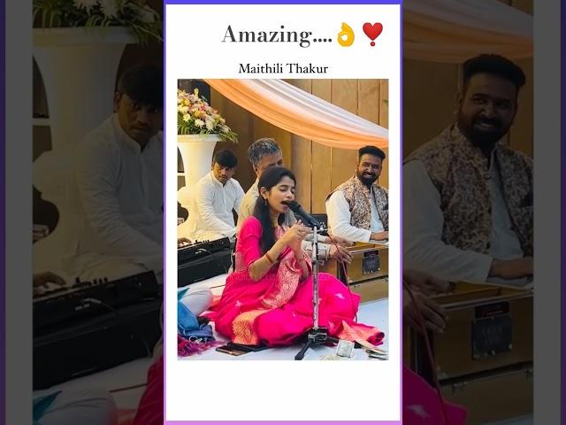 Maithili Thakur || Amazing Performance️#vocal #icmvocal #classical #music #icmtabla #shorts #viral