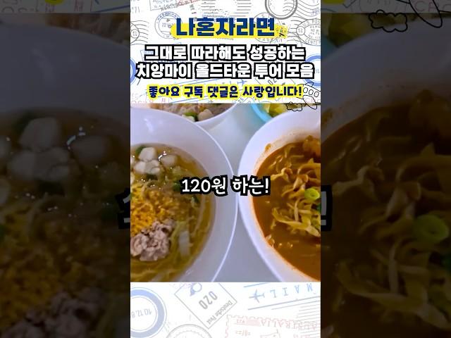 #shorts 치앙마이 올드타운 도보 여행 베스트 코스 | 사원·로컬맛집·야시장 완벽 정리! | 치앙마이 여행 가이드 추천 I