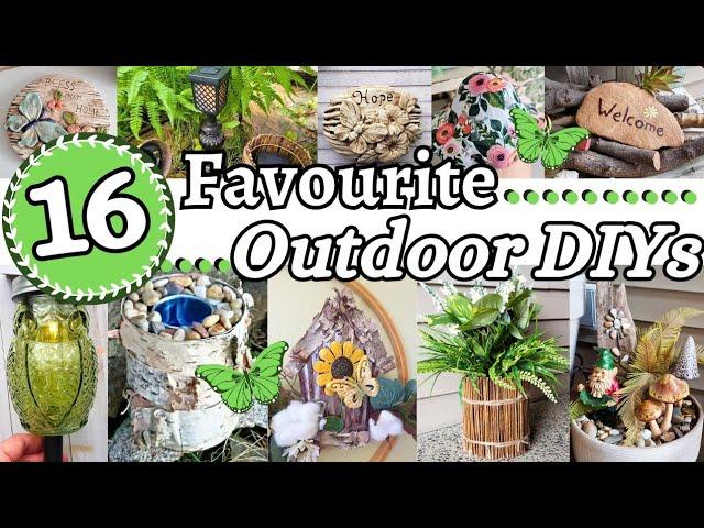 16 MUST SEE Favourites: DIY Outdoor Garden Ideas You'll LOVE!!