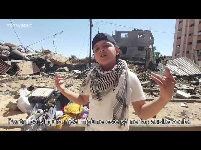 Un băiat palestinian cântă o piesă rap despre cruzimea Israelului (subtitrat)