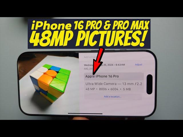 How to Take 48MP Pictures on iPhone 16 Pro & iPhone 16 Pro Max!