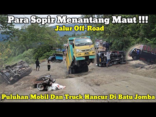 Sopir Menantang Maut || Terekam Jelas Mobil Dan Truck Hancur Di Batu Jomba