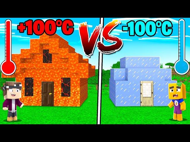 +100°C HAUS VS. -100°C HAUS IN MINECRAFT!