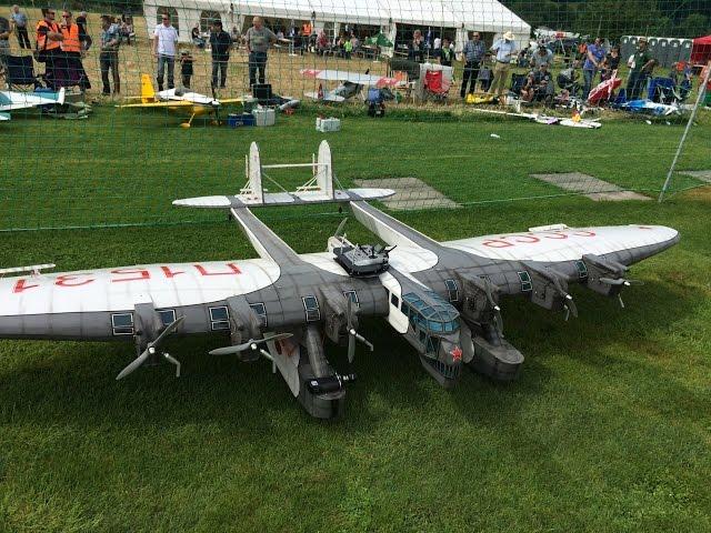 Huge Rc Kalinin K-7 CCCP,6m Wingspan and 7 Motors at Kulmer Air Show 2014 Pilot is Rainer Mattle