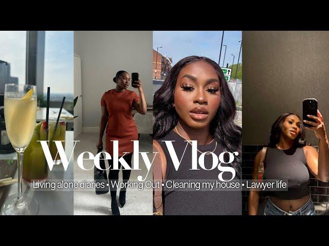 WEEKLY VLOG | LIVING ALONE DIARIES | Cleaning my house | Work Makeup Routine | Networking events