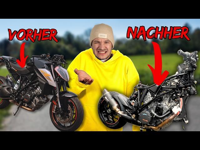 Wiederaufbau einer Superduke mit Totalschaden! Alles muss Raus!