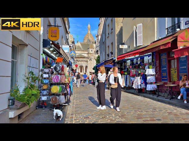 Touristic Paris Walk Summer 2023 Walking Tour Arc de Triomphe and Montmartre [4K HDR]