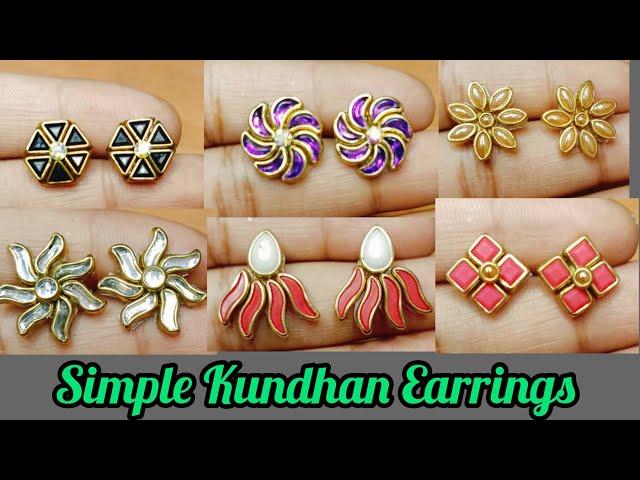 6 Beautiful & Simple Earrings Making//Handmade Earrings//Kundan Earrings