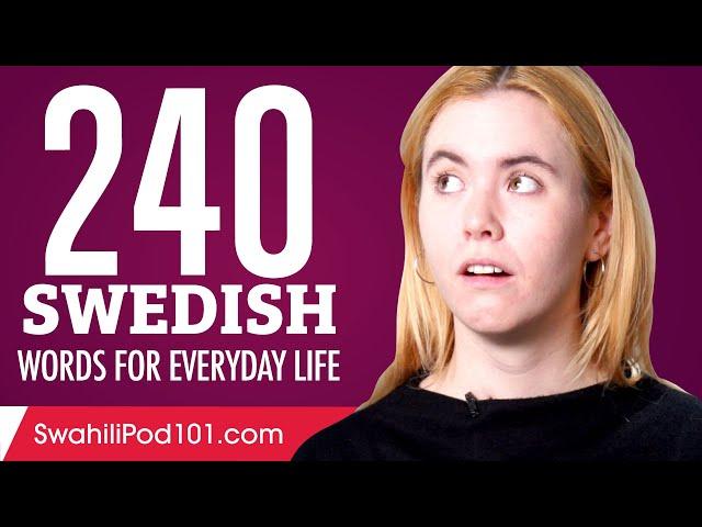 240 Swedish Words for Everyday Life - Basic Vocabulary #12