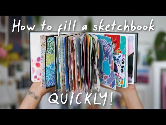 Creative Art Journal Ideas // How to fill a Sketchbook Quickly