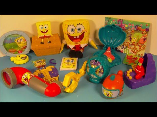 2014 NICKELODEON'S SPONGEBOB SQUAREPANTS SET OF 8 McDONALD'S HAPPY MEAL COLLECTION VIDEO REVIEW