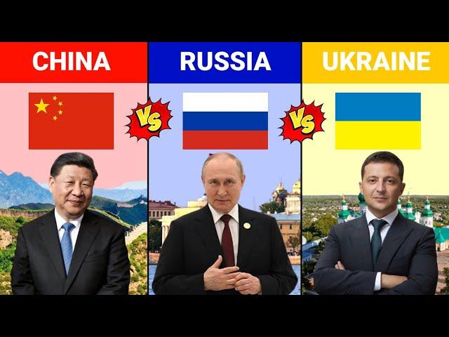 China Vs Russia Vs Ukraine || Country Comparison 2023 || Versus Kingdom