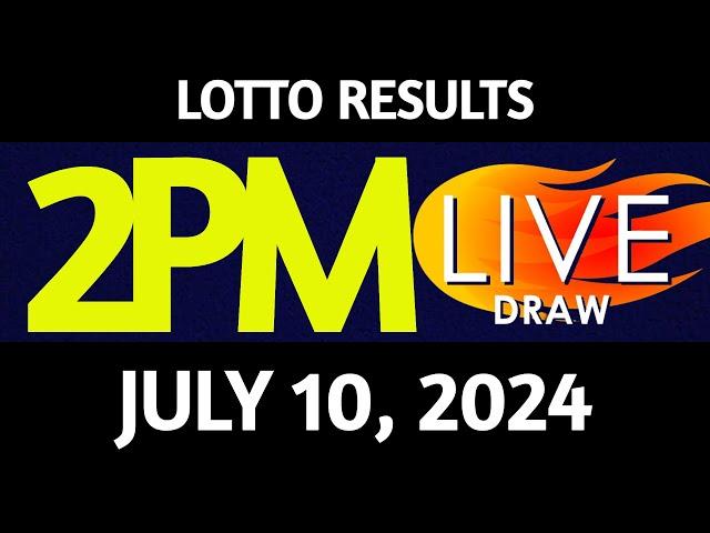 Lotto Result Today 2:00 pm draw July 10, 2024 Wednesday PCSO LIVE