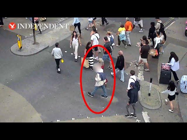 Undercover police floor London phone snatcher mid-theft