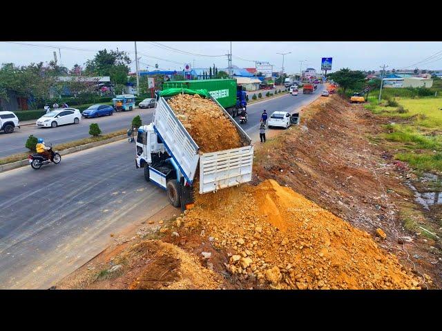 Full Processing!! Filling Up The Land huge, Dozer KOMAT’SU D31P Pushing Fast Forward In Project